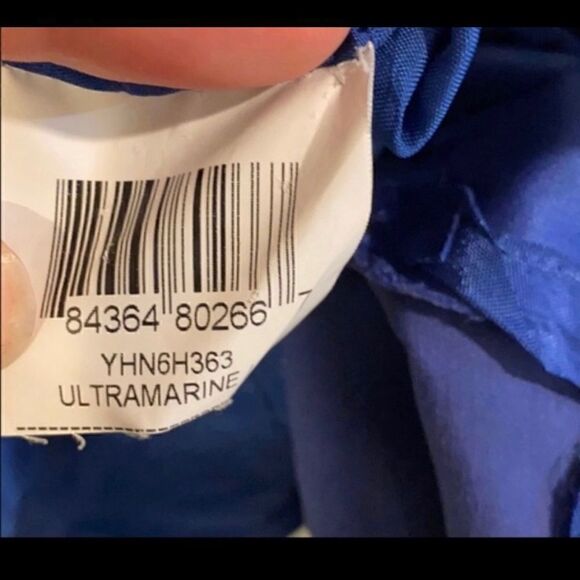 BCBGENERATION SILKY ROYAL BLUE PEPLUM MINI DRESS 0 - Picture 7 of 7